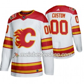 Calgary Flames Custom Adidas 2019 Heritage Classic Weiß Trikot Authentic - Herren